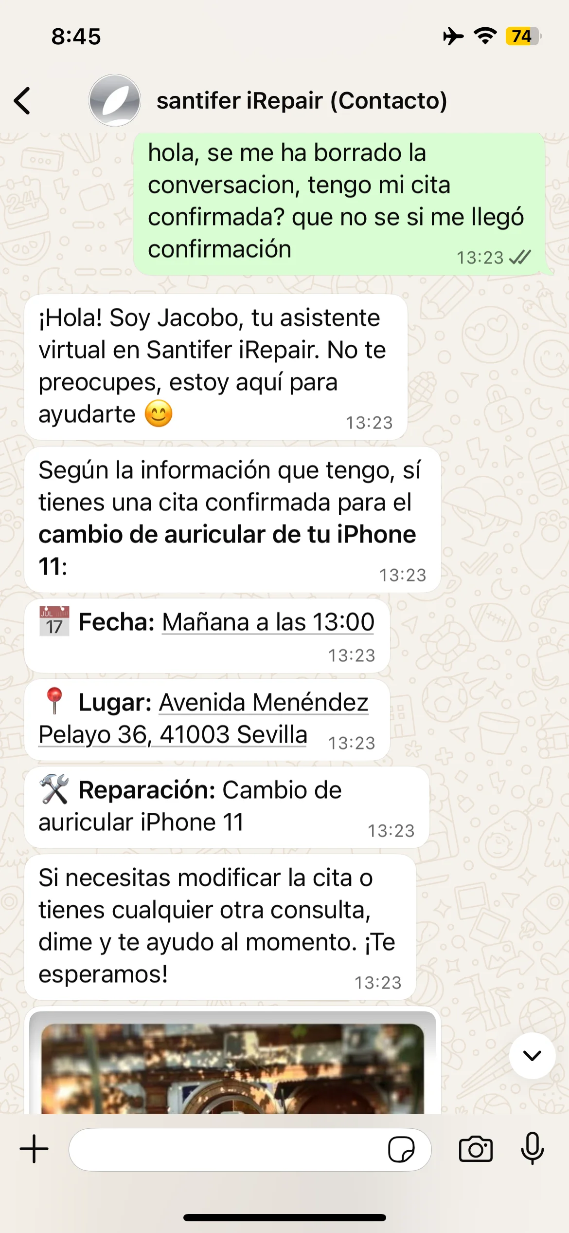 Cliente perdió la conversación — Jacobo recuerda la cita completa