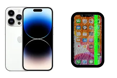 Overlay de reparación de pantalla — iPhone 14 Pro