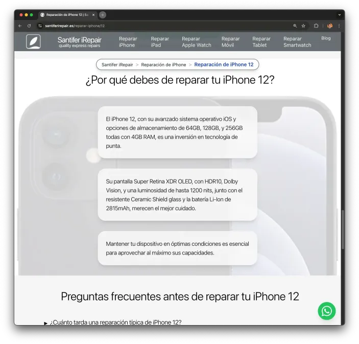 Copy dinámico del iPhone 12: specs reales de hardware generan texto único por modelo